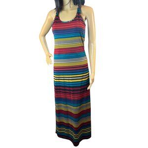 (5 for $25) mi manchi multi color Racerback Maxi Dress Size Small‎